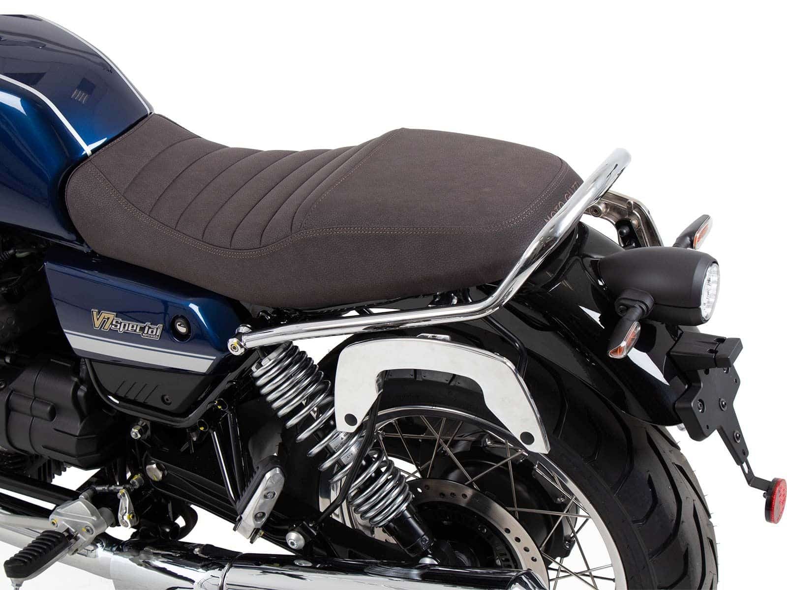 C-Bow soporte lateral cromado para Moto Guzzi V7 850 Special (25- ) Hepco & Becker