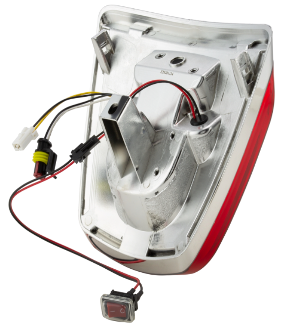 Piloto trasero LED rojo para Vespa Primavera/Sprint 50-150ccm, llanta - cromo