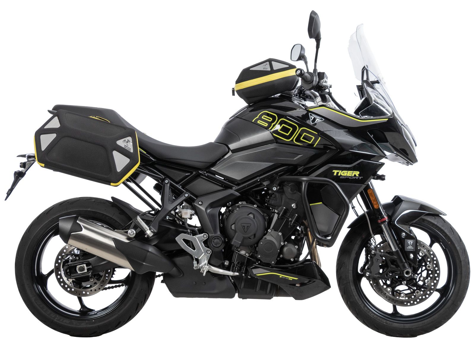 Soporte lateral C-Bow negro para Triumph Tiger Sport 800 (25-) Hepco & Becker
