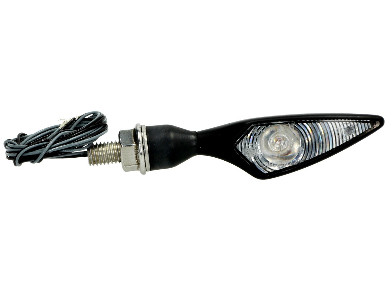Indicador Kellermann, rombo, acero, LED, VL/HR, 12 V, negro satinado, M8x20, homologado E