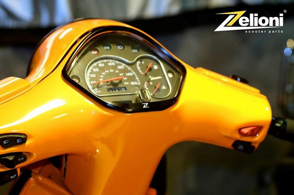 Anillo decorativo velocímetro para Vespa GTS/GTS Super/GT/GT L 125-300cc (-'13), negro