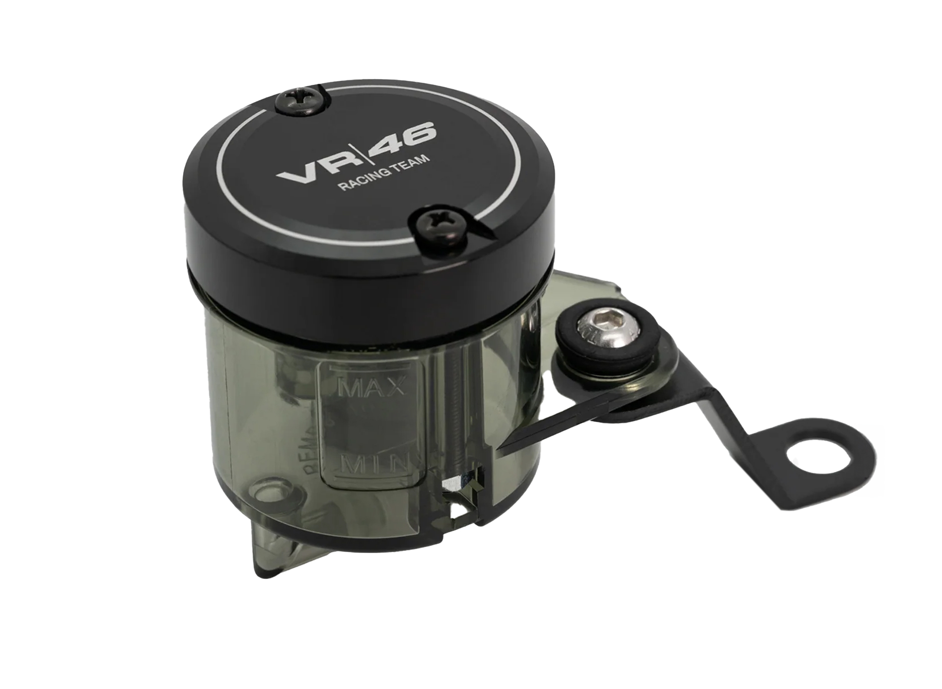 Depósito universal Barracuda VR|46 Racing Team con tapa de aluminio negro
