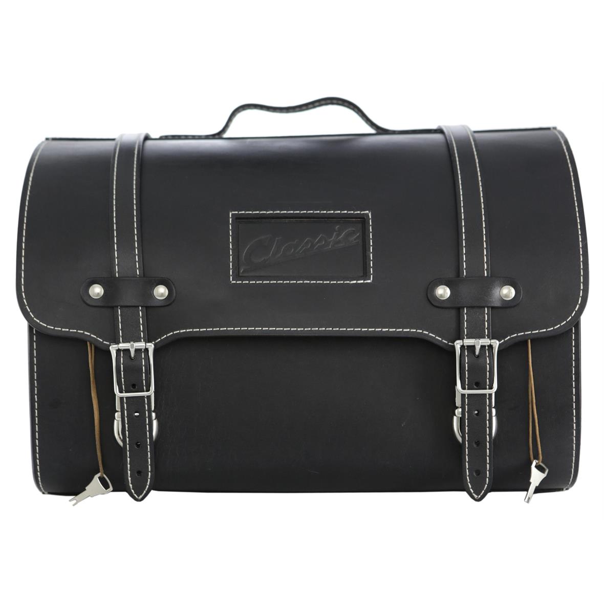Funda de cuero "Classic" para Vespa - negra