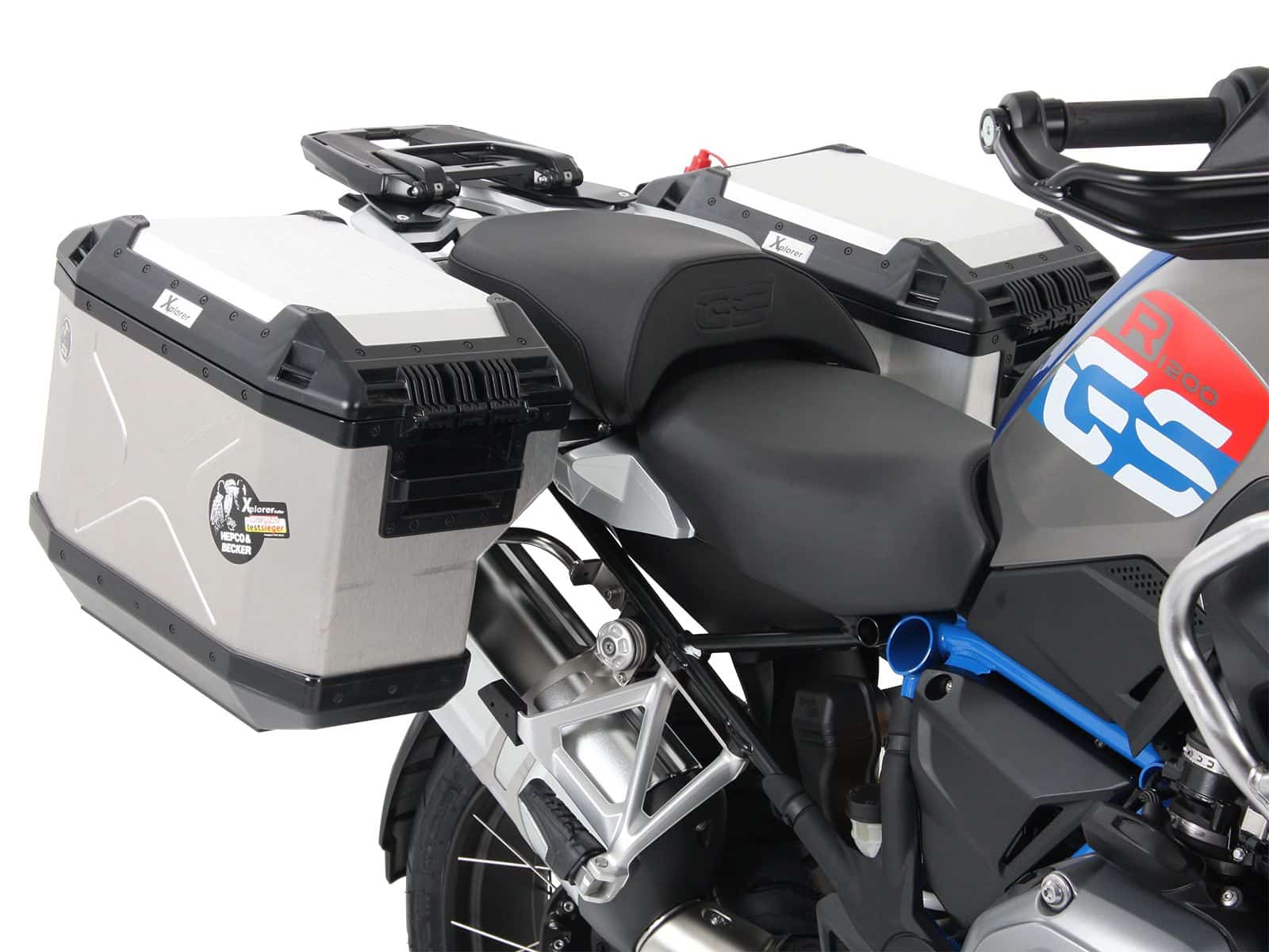 Juego portamaletas Portamaletas incl. juego portamaletas Xplorer Cutout plata para BMW R 1200 GS LC (13-18)