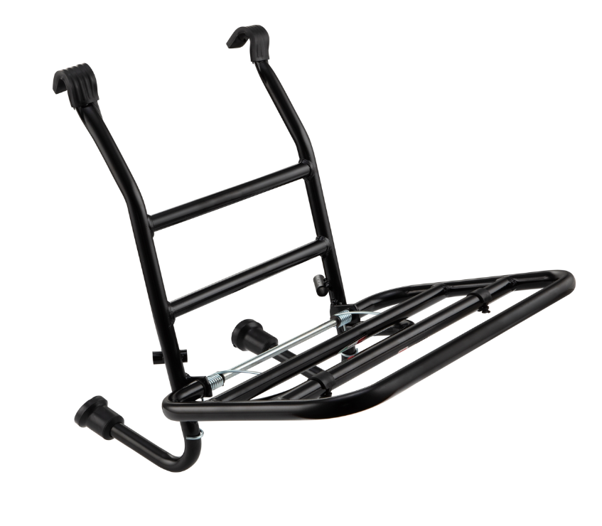 Portaequipajes delantero para Vespa PX 80-200cc, plegable, negro
