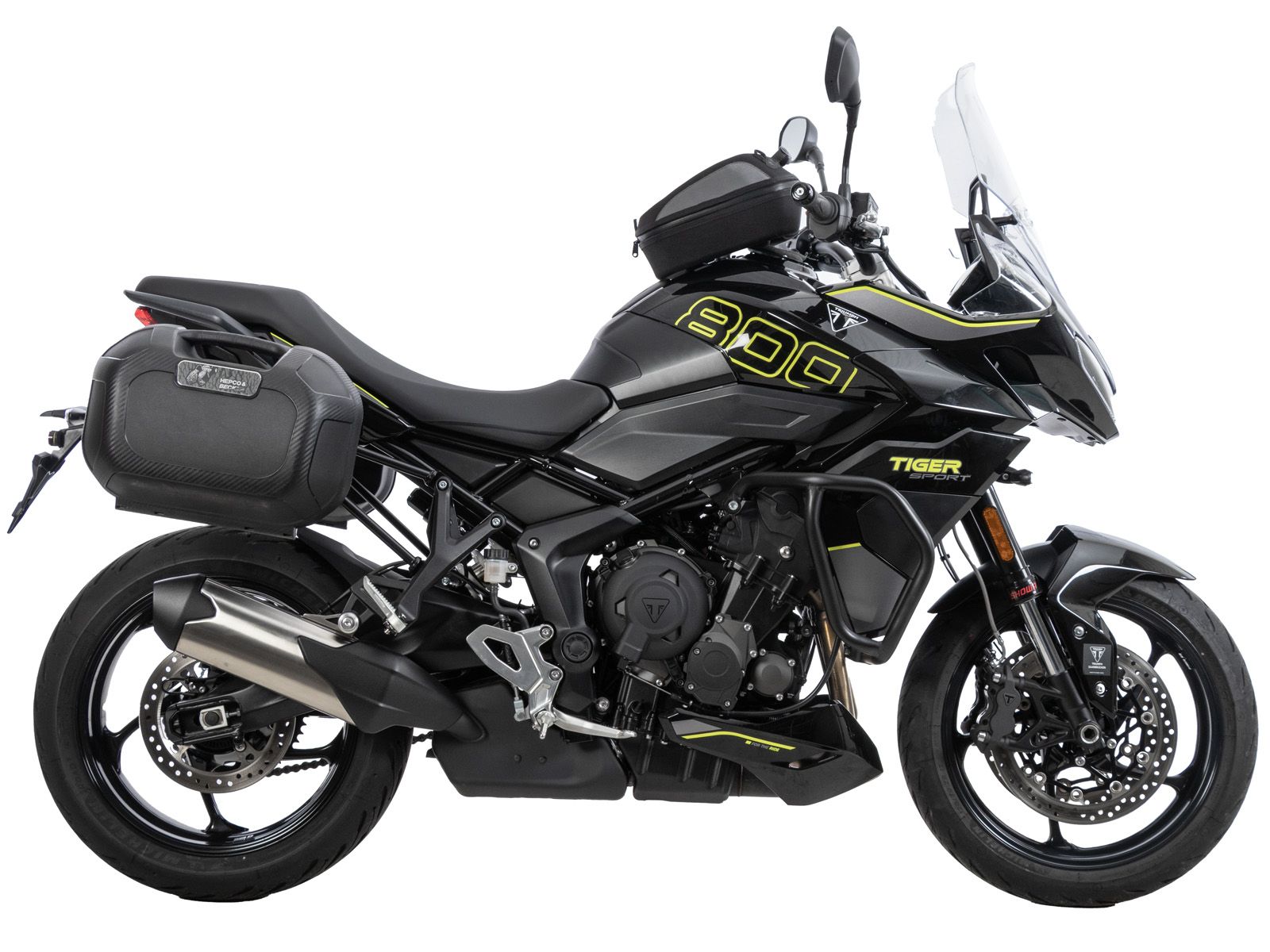Soporte lateral C-Bow negro para Triumph Tiger Sport 800 (25-) Hepco & Becker