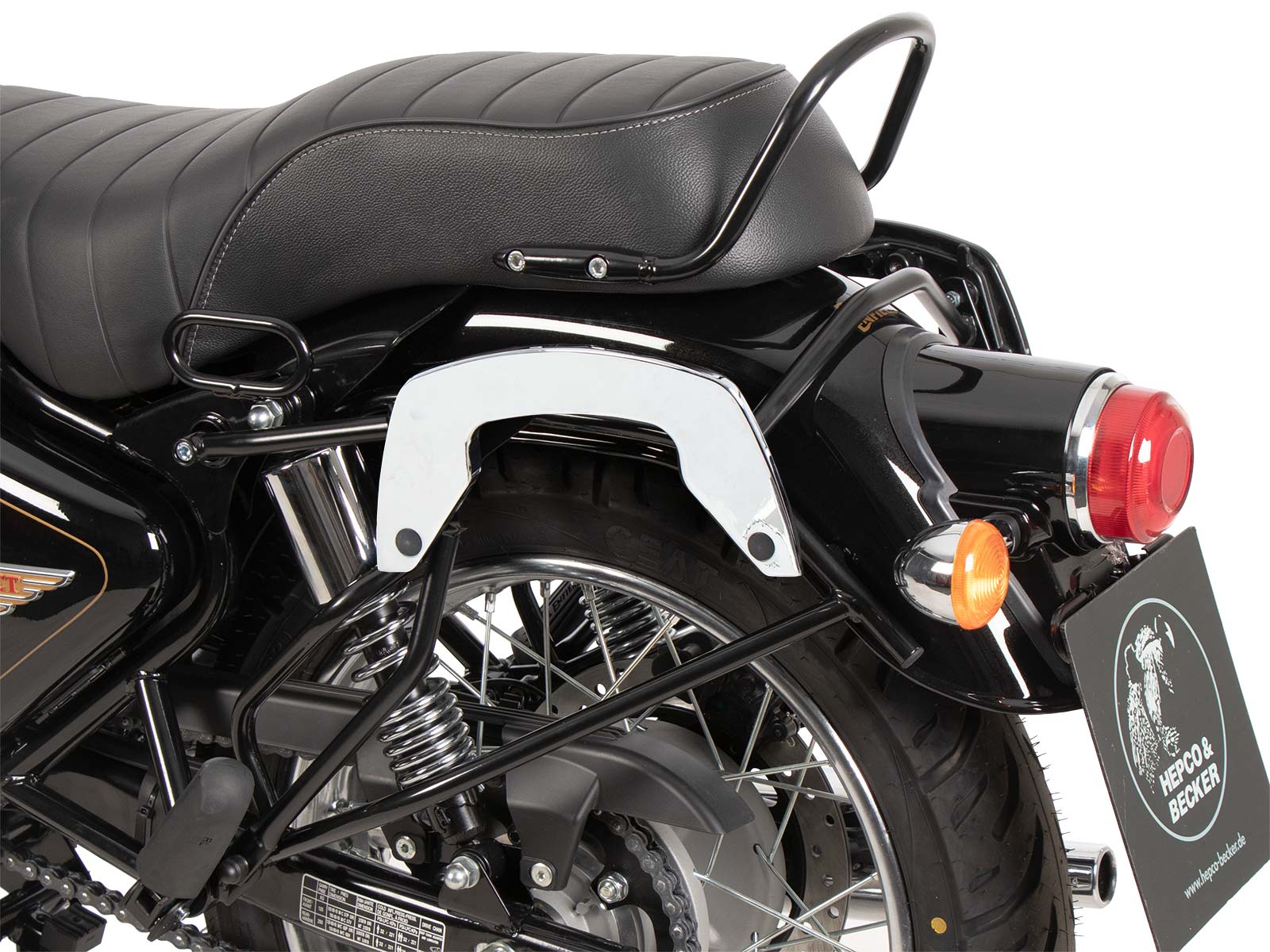 Soporte lateral cromado C-Bow para Royal Enfield Bullet 350 (24-) Hepco & Becker
