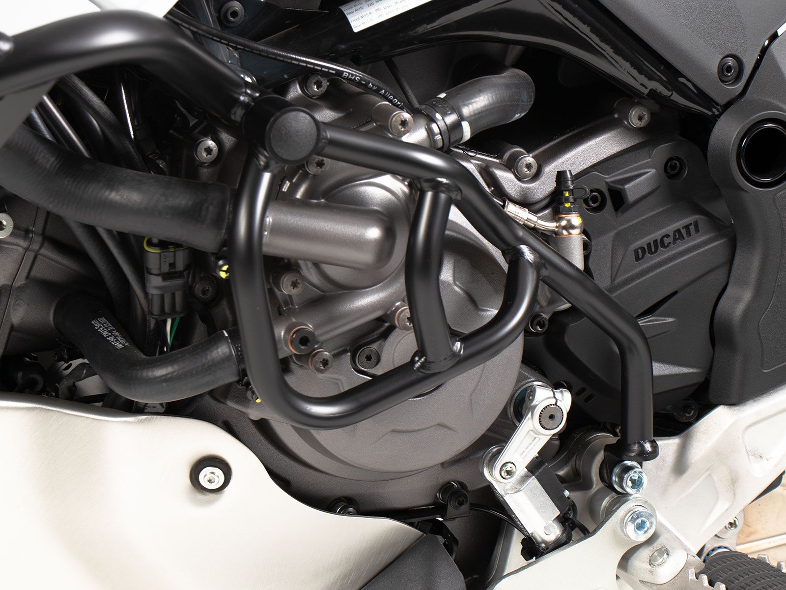 Barra adicional negra, unilateral izquierda para Ducati DesertX (22-) Hepco & Becker