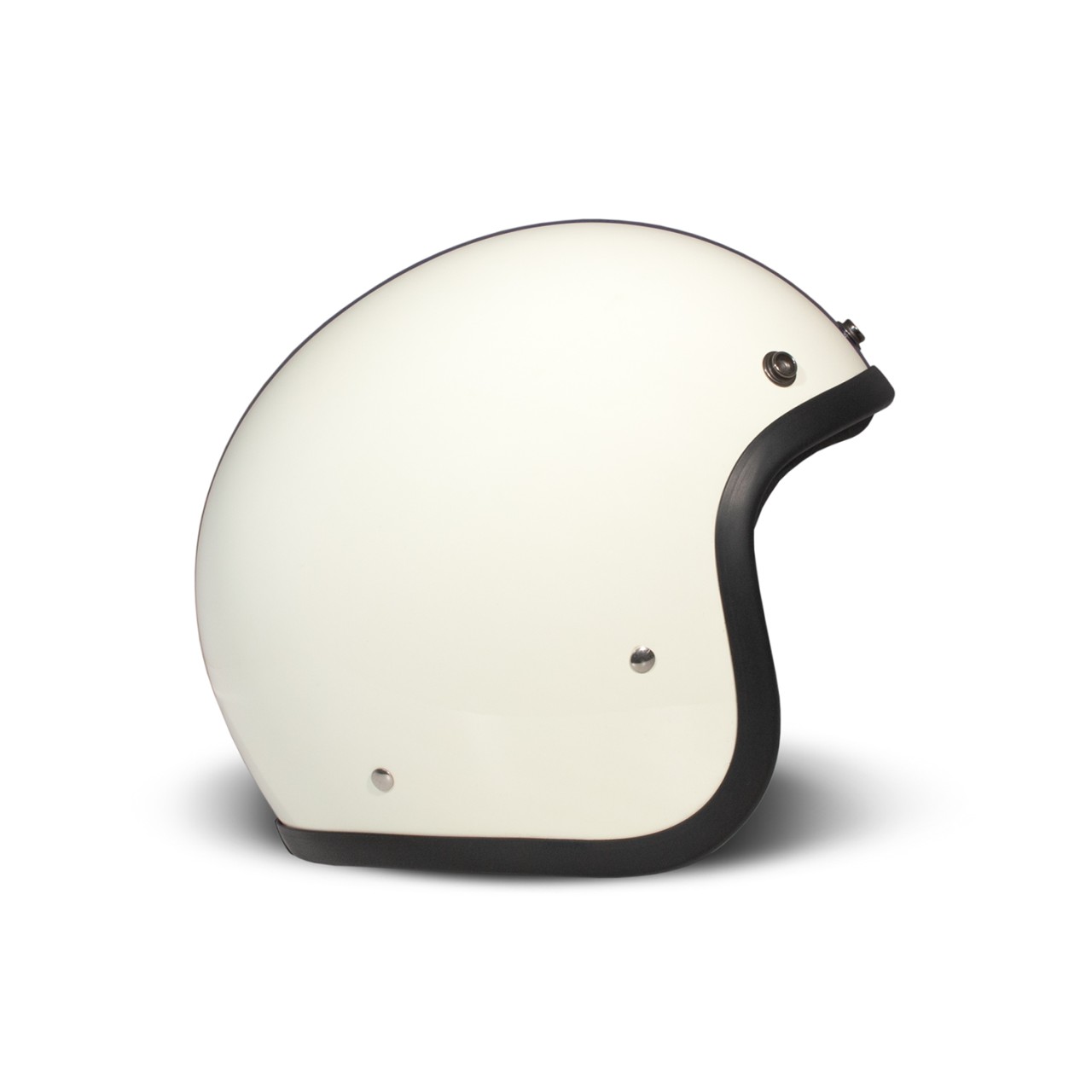 Casco DMD jet Retro, blanco, mate, triple, fibra de vidrio, ECE 22.06