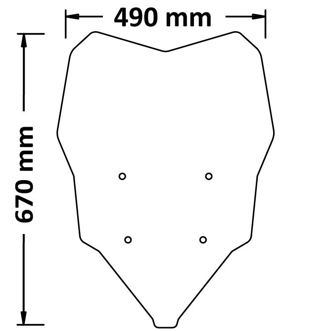Parabrisas alto para BMW F 900 XR (21-22), humo claro