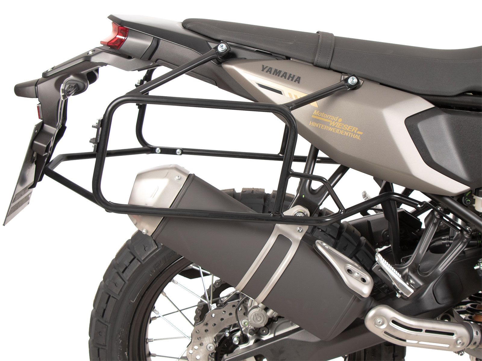 Portamaletas lateral fijo negro para Yamaha Ténéré 700 (25-) Hepco & Becker