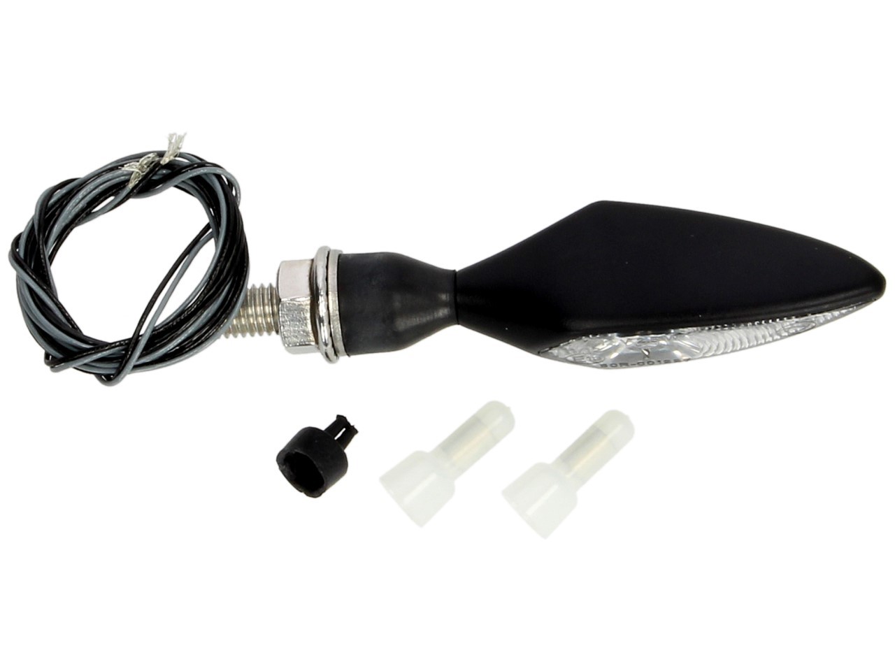 Indicador Kellermann, rombo, acero, LED, VL/HR, 12 V, negro satinado, M8x20, homologado E