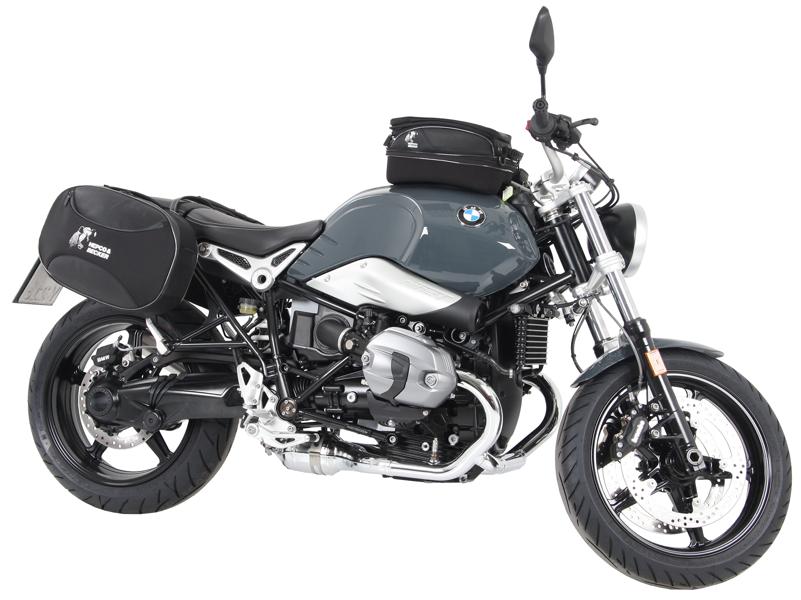 Anillo básico del depósito incl. unidad de cierre de la bolsa del depósito para BMW R nineT Pure (17-23) Hepco & Becker