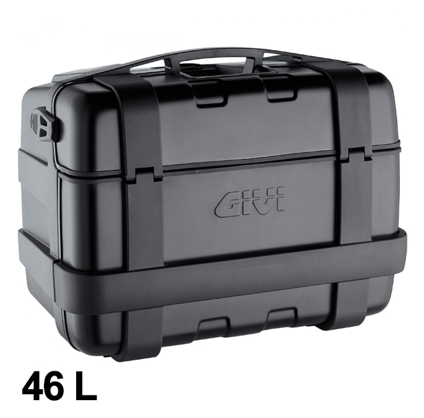 Maleta Trekker 46 litros MONOKEY con tapa de aluminio negra Givi