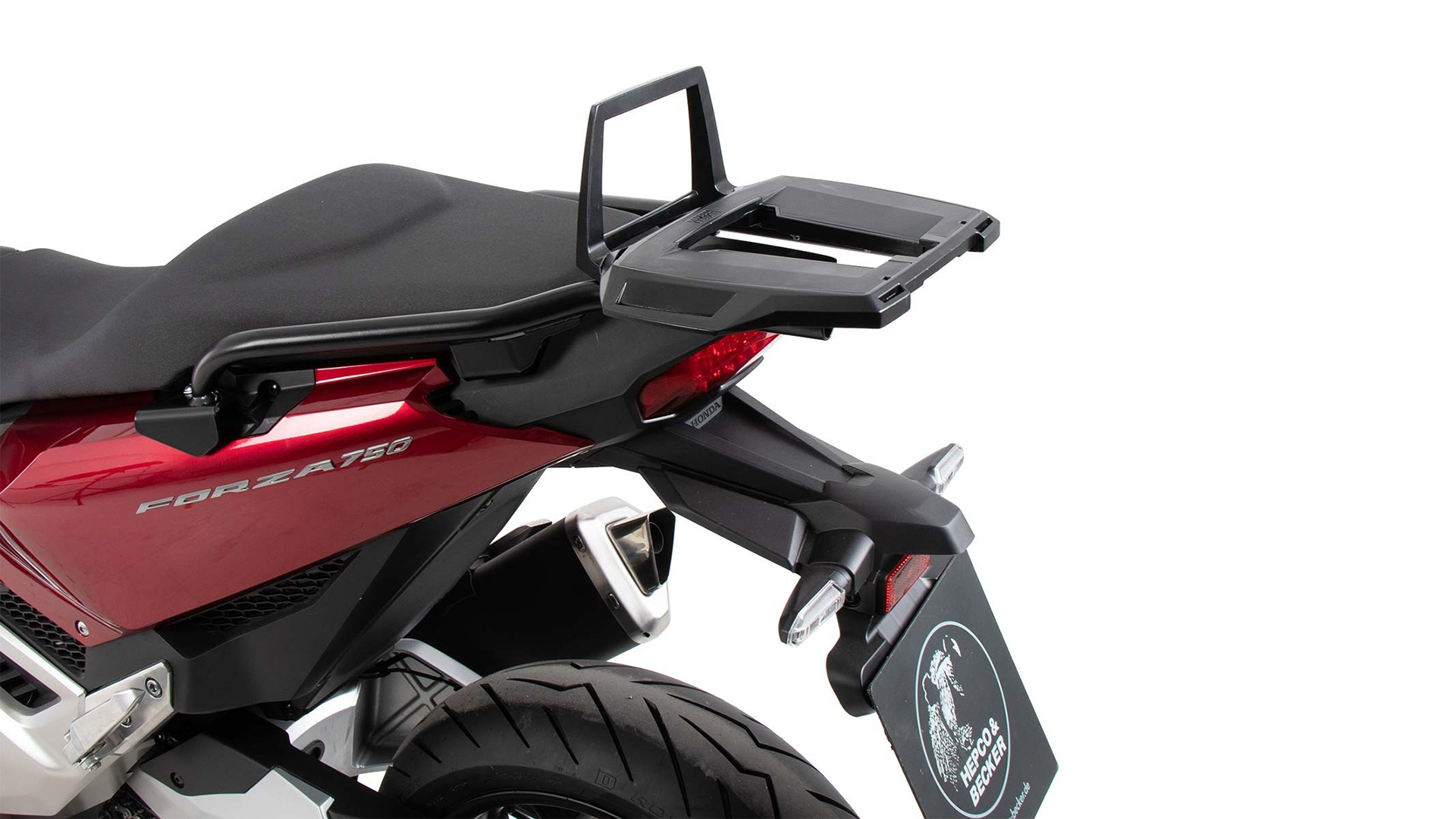 Portaequipajes de aluminio negro para Honda NSS 750 Forza (21-) Hepco & Becker