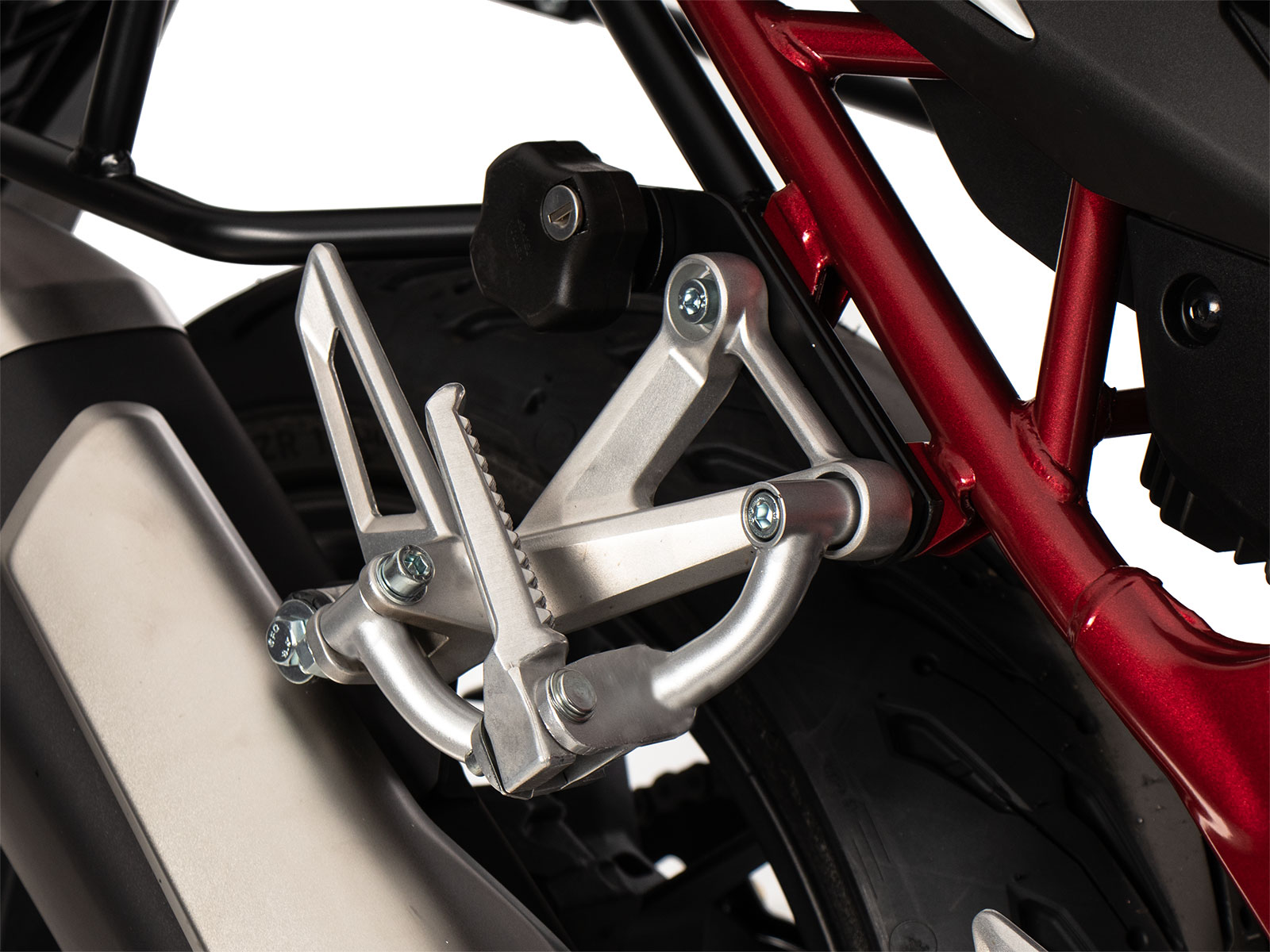 Reubicación del reposapiés del pasajero plata para Honda CB 750 Hornet (23-)