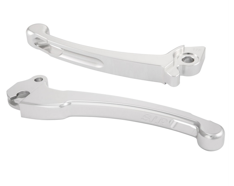 Juego palanca deportiva embrague/freno para Vespa PX 125-200ccm, HBZ Grimeca, derecha/izquierda, plata