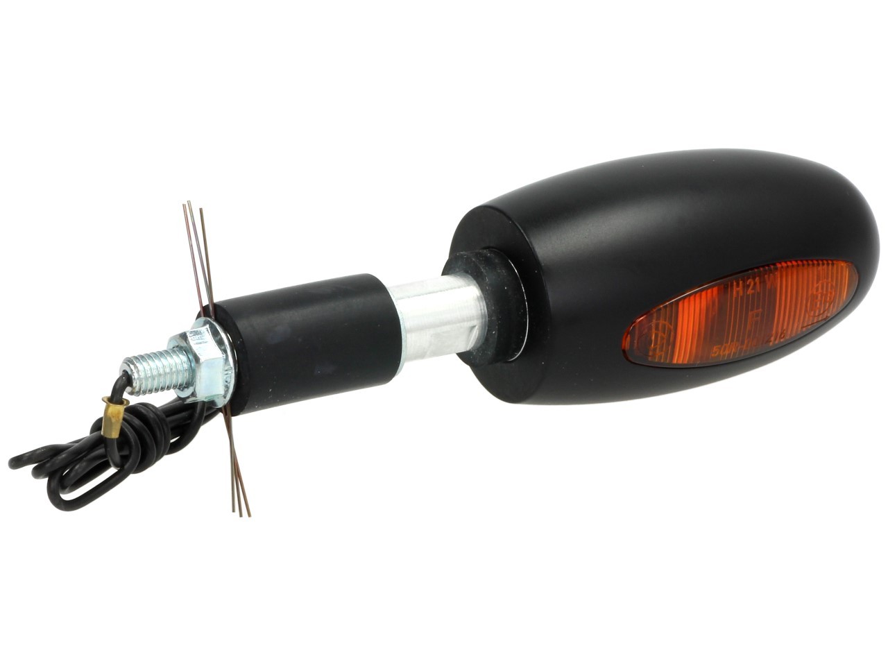 Indicador Kellermann, BL 1000 amarillo, aluminio, halógeno, VR/VL, 12 V, 21 W, negro satinado