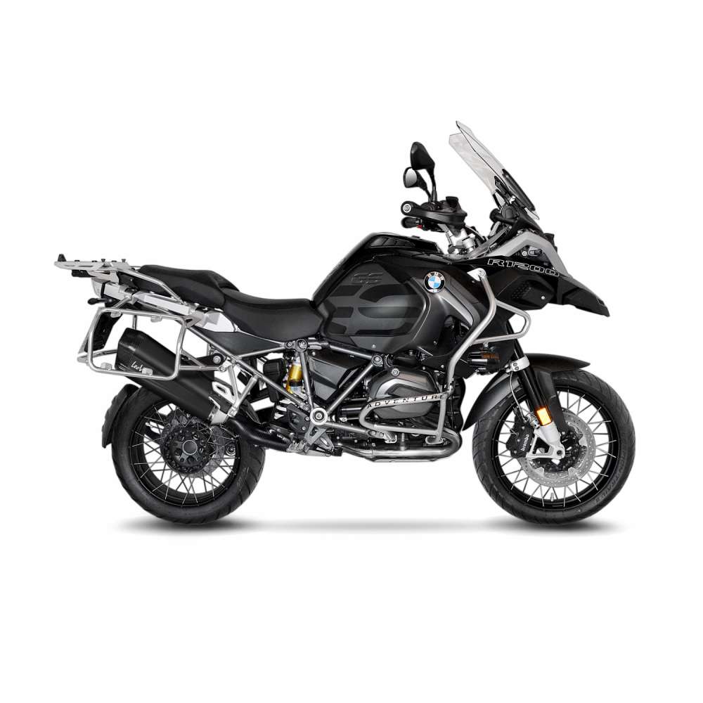 Sistema de escape LeoVince LV-12 para BMW R 1200 /1250 GS /Adventure, negro, slip on, E-certificate