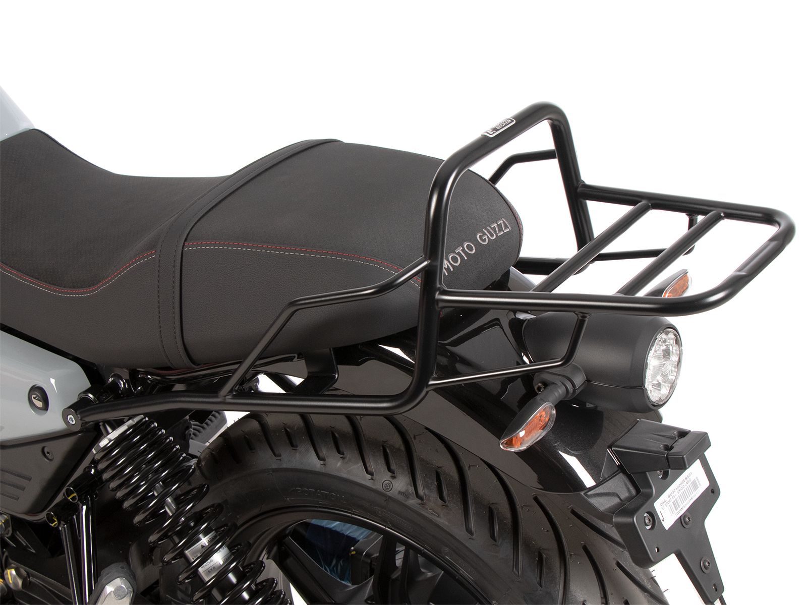Portaequipajes tubular negro para Moto Guzzi V7 850 Sport (25-) Hepco & Becker