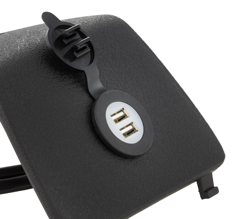 Cubremaletero izquierdo con conexión USB para Vespa GTS/GTS Super/GTV/GT, negro