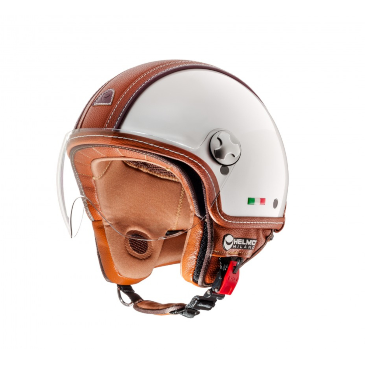 Helmo Milano Demi Jet, PelleDura, blanco