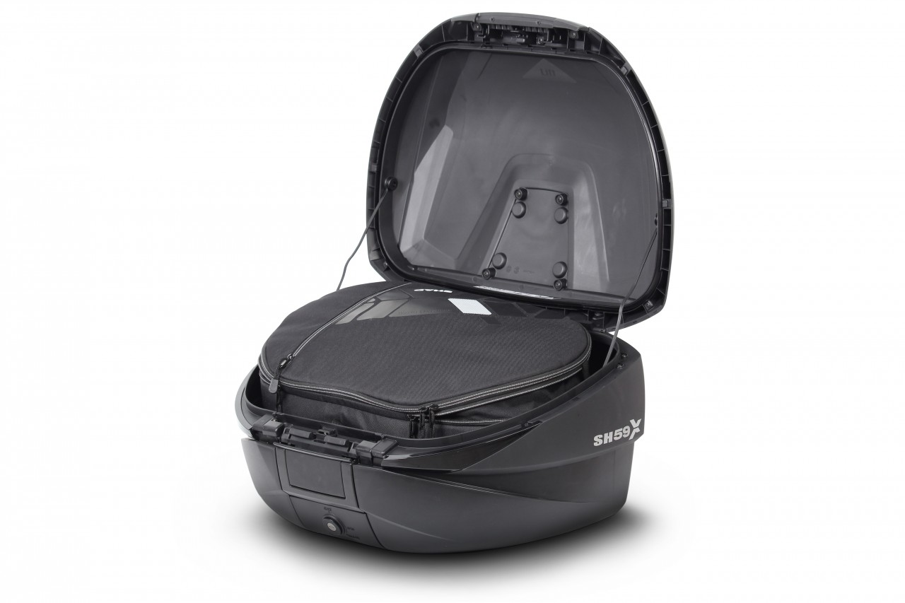 Baúl Shad SH59X, negro con tapa de aluminio, 58 l