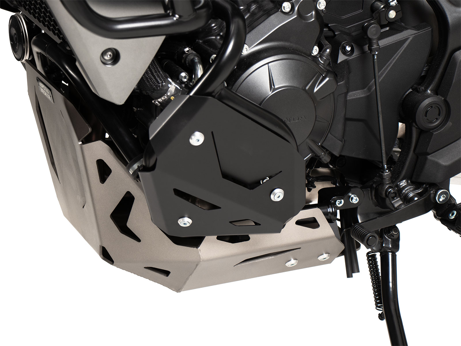 Chapas adicionales para las barras protectoras del motor, negras, para la Honda XL 750 Transalp (25- ) de Hepco & Becker