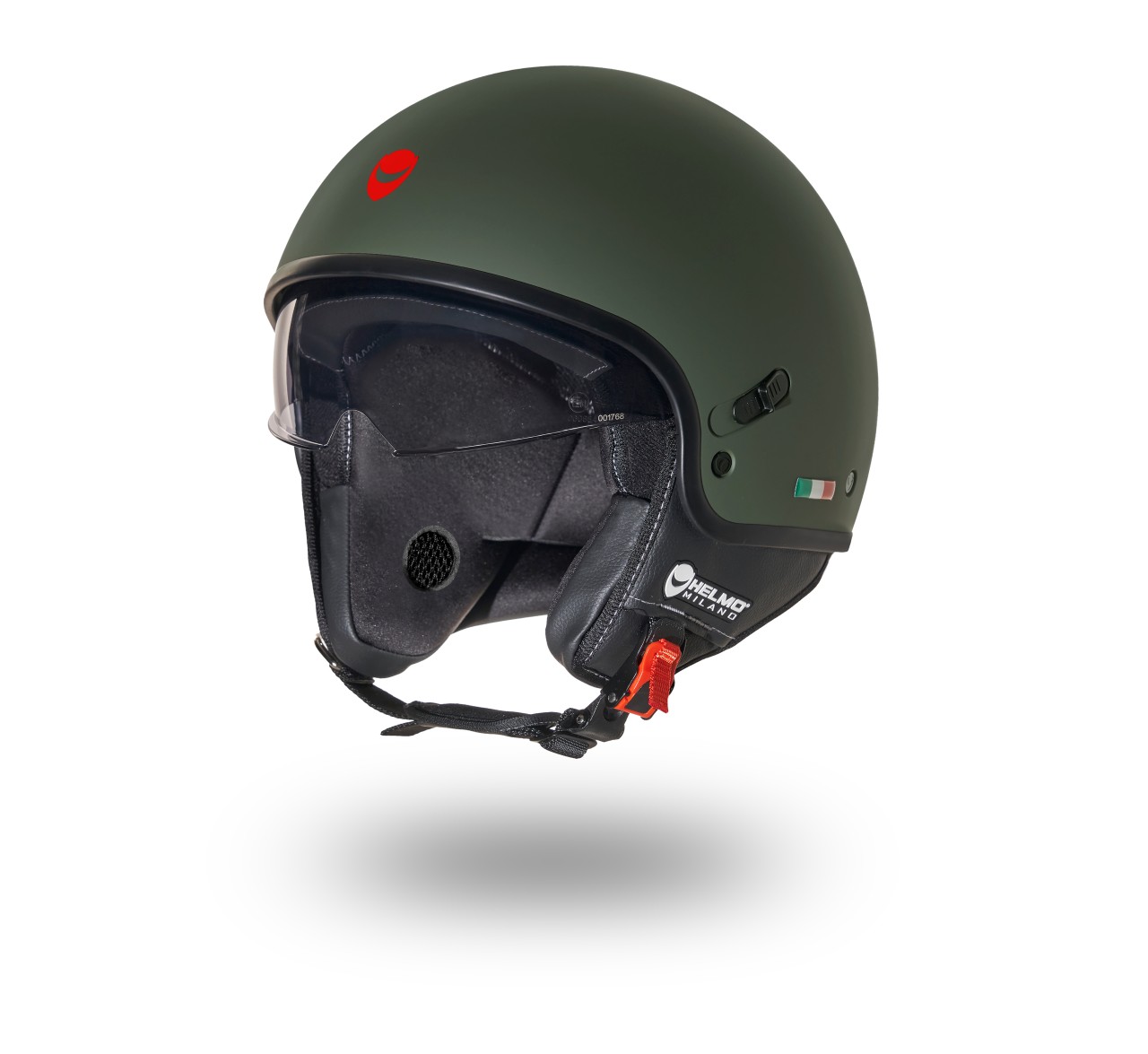 Helmo Milano Demi Jet Puro Deslizante verde mate