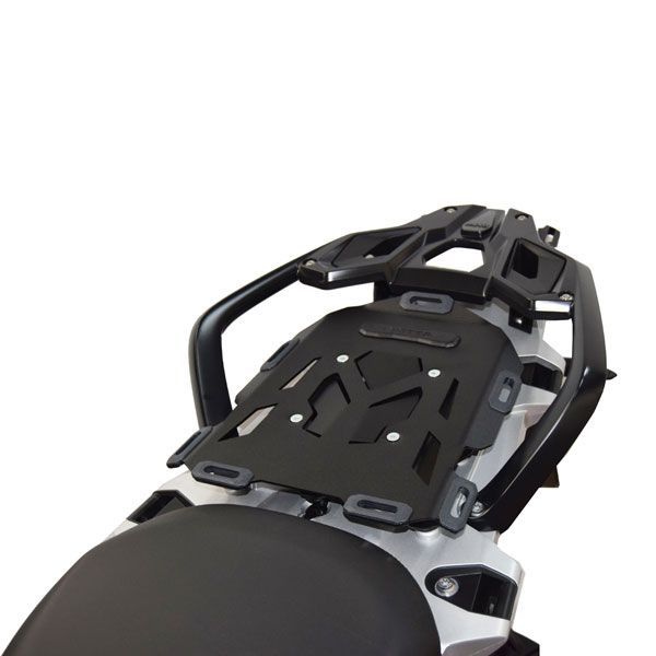 Portaequipajes de aluminio en lugar del asiento del pasajero para BMW R 1200 GS LC /R 1200 Rallye /R 1250 GS, aluminio, negro