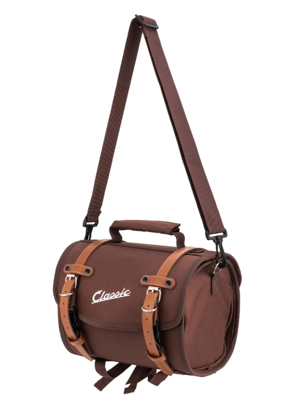 Bolsa "Classic" pequeña para Vespa, nailon, marrón tabaco