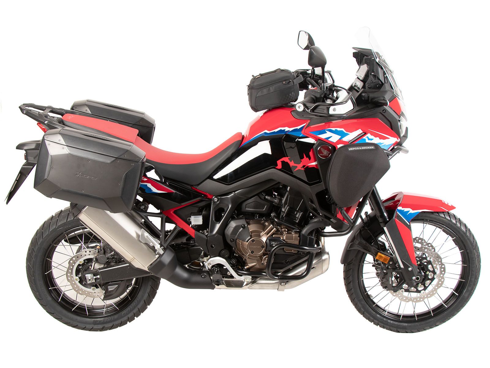 Soporte lateral C-Bow negro para Honda CRF 1100 Africa Twin Adventure Sports (24-) Hepco & Becker