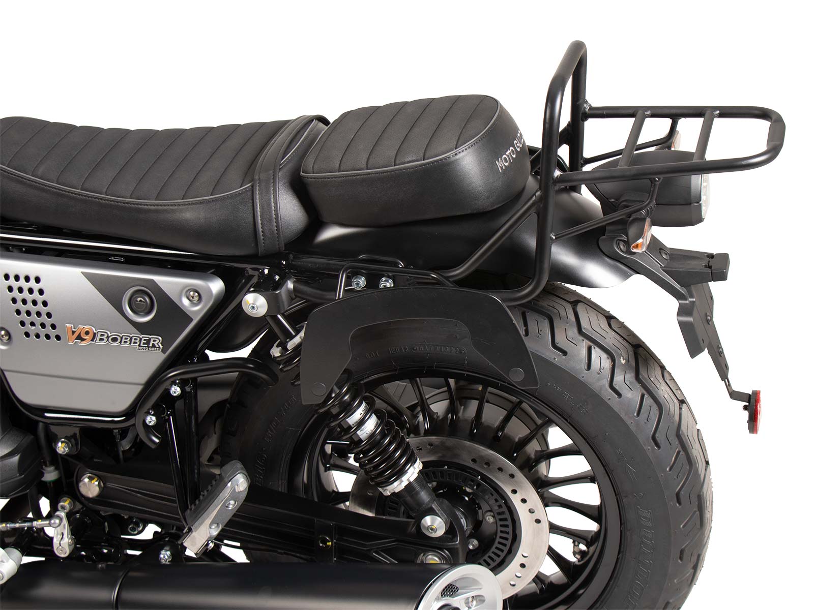 Soporte lateral C-Bow negro para Moto Guzzi V9 Bobber/Special Edition (21-) Hepco & Becker