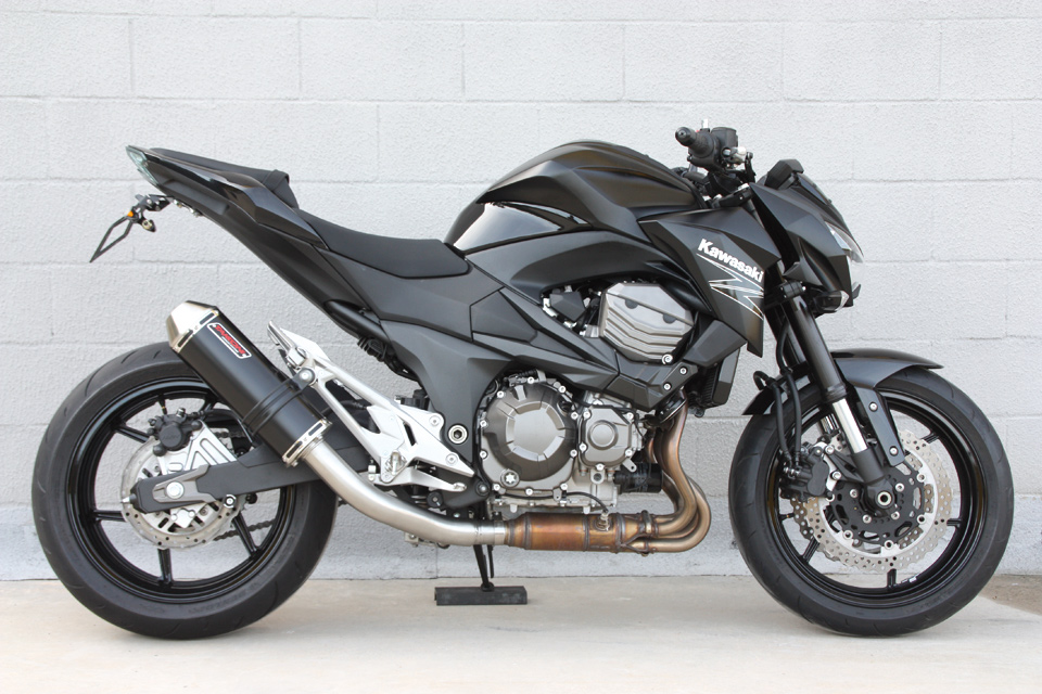Silenciador trasero Takkoni Kawasaki Z 800 e, acero inoxidable, homologado E
