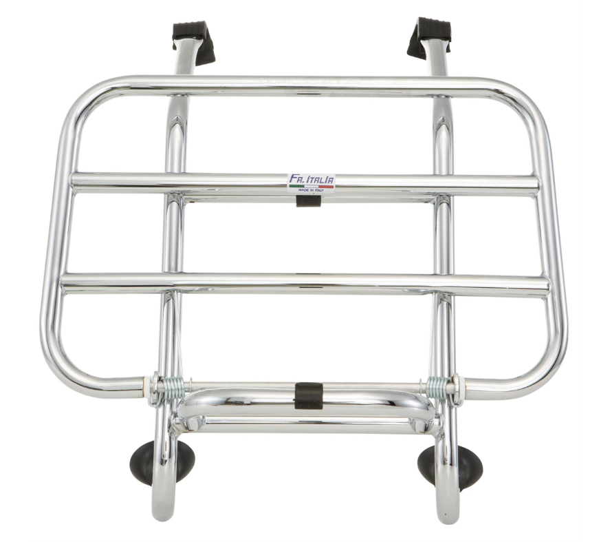Portaequipajes delantero para Vespa PX 80-200cc, plegable, cromado