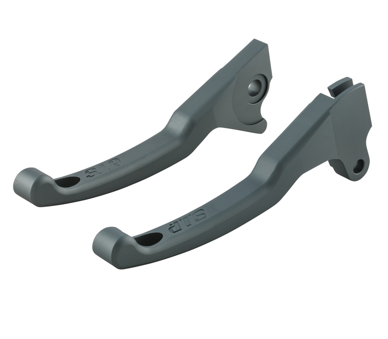 Juego de palancas de freno Sport Shorty para Vespa LX /LXV /S /Primavera /Sprint 50-150cc, gris mate