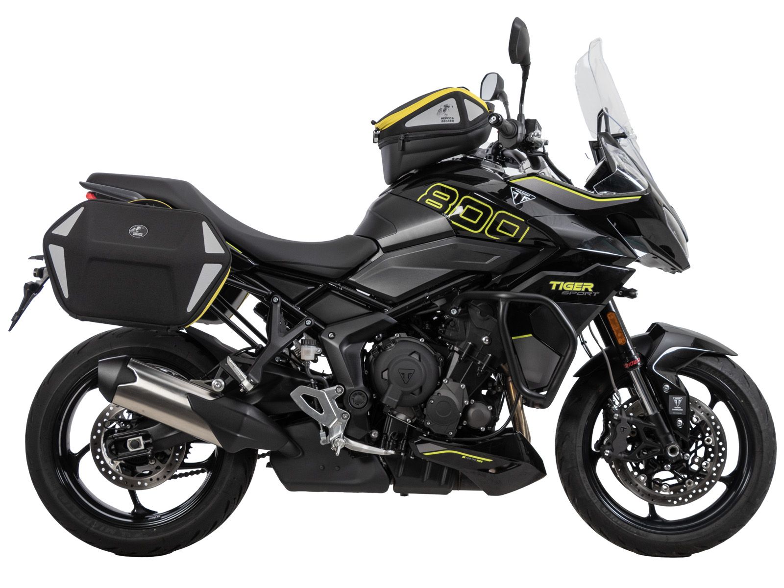 Soporte lateral C-Bow negro para Triumph Tiger Sport 800 (25-) Hepco & Becker