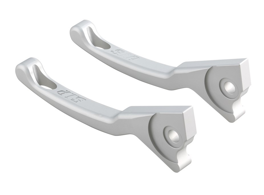 Juego de manetas de freno Sport Shorty para Vespa, derecha e izquierda, plata mate