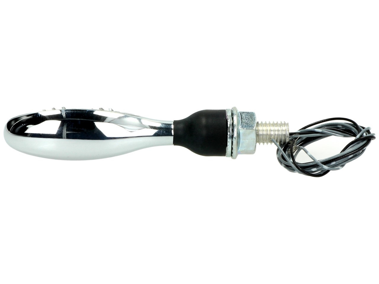 Indicador Kellermann con luz de posición, Micro 1000 PL, acero, LED, VL/VR, 12 V, cromo brillante, M8x20