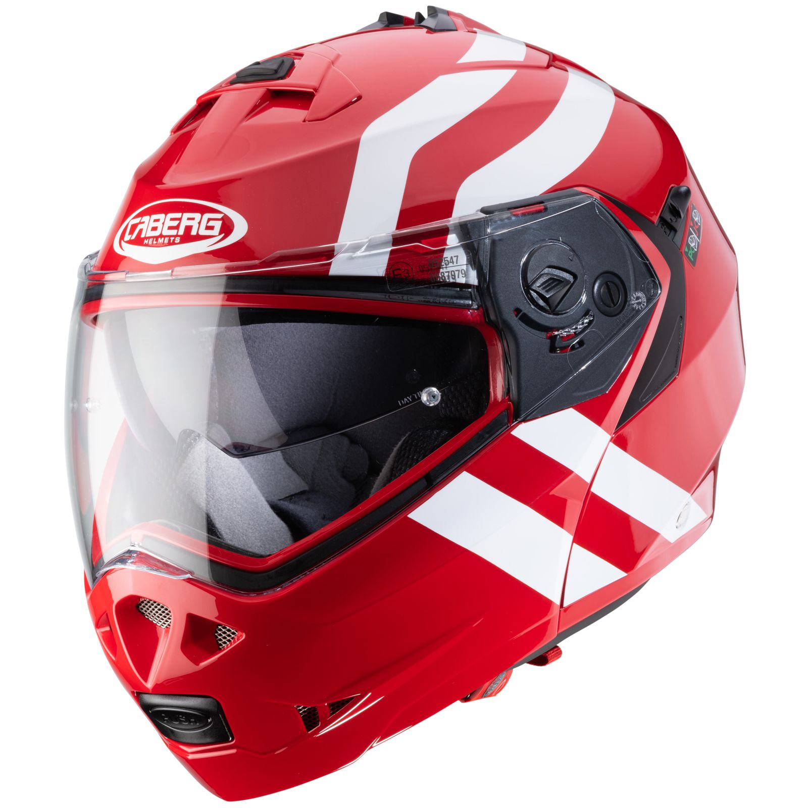Casco Caberg Duke II Superlegend, rojo/blanco