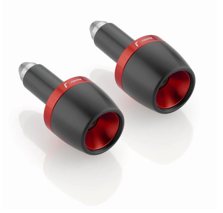 Contrapesos de manillar RIZOMA izquierdo y derecho para Vespa, anodizado rojo