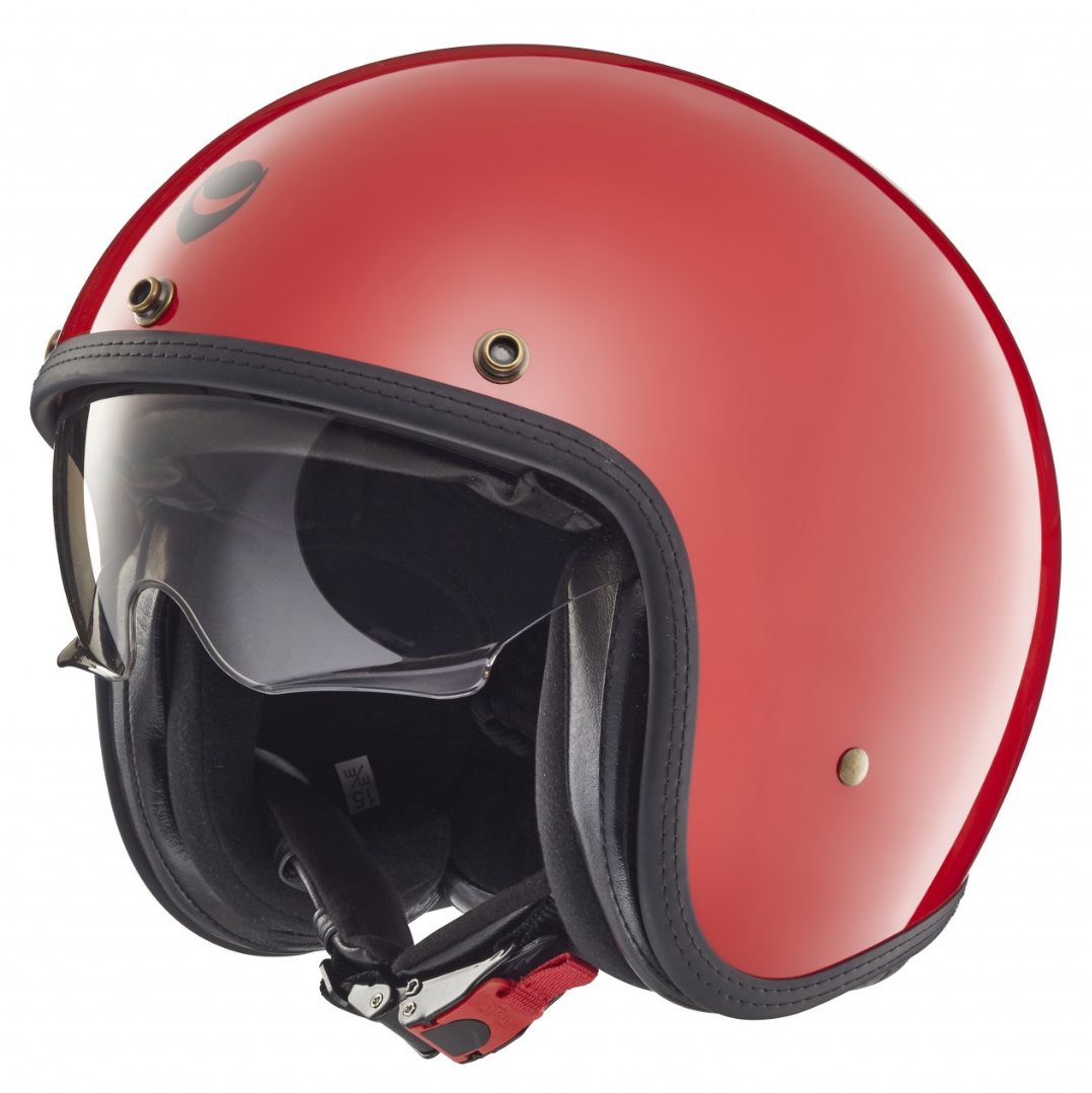 Casco jet Helmo Milano, Audace, rojo brillante
