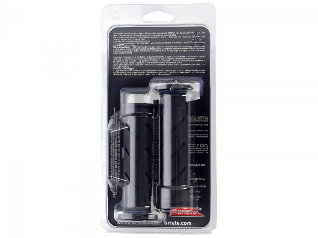 juego de empuñaduras de goma ariete cerrado, longitud: 120 mm, negro