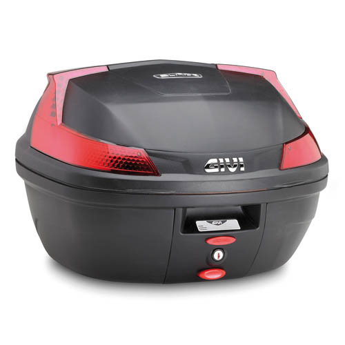 B37 BLADE MONOLOCK Topcase negro con placa y reflectores rojos Givi