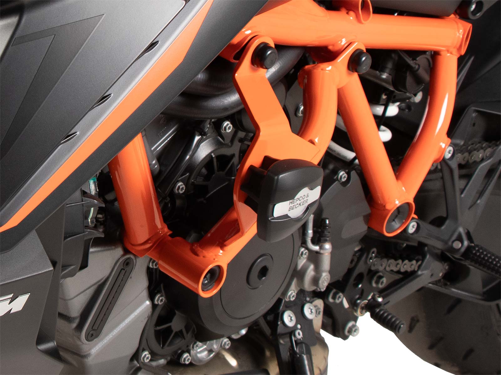 Protector de motor incl. almohadilla de protección naranja para KTM 1390 Super Duke R / EVO (24-)