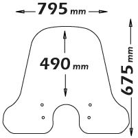 Parabrisas medio-alto transparente para Vespa Primavera (13-24)