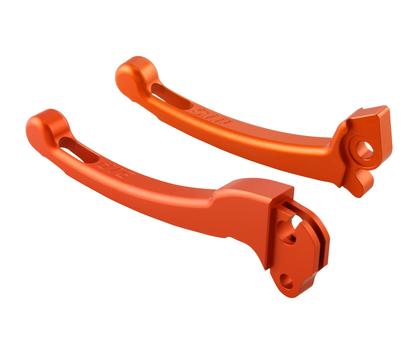 Juego palanca deportiva embrague/freno para Vespa PX 125 -150cc, HBZ Hengtong, derecha/izquierda, naranja mate