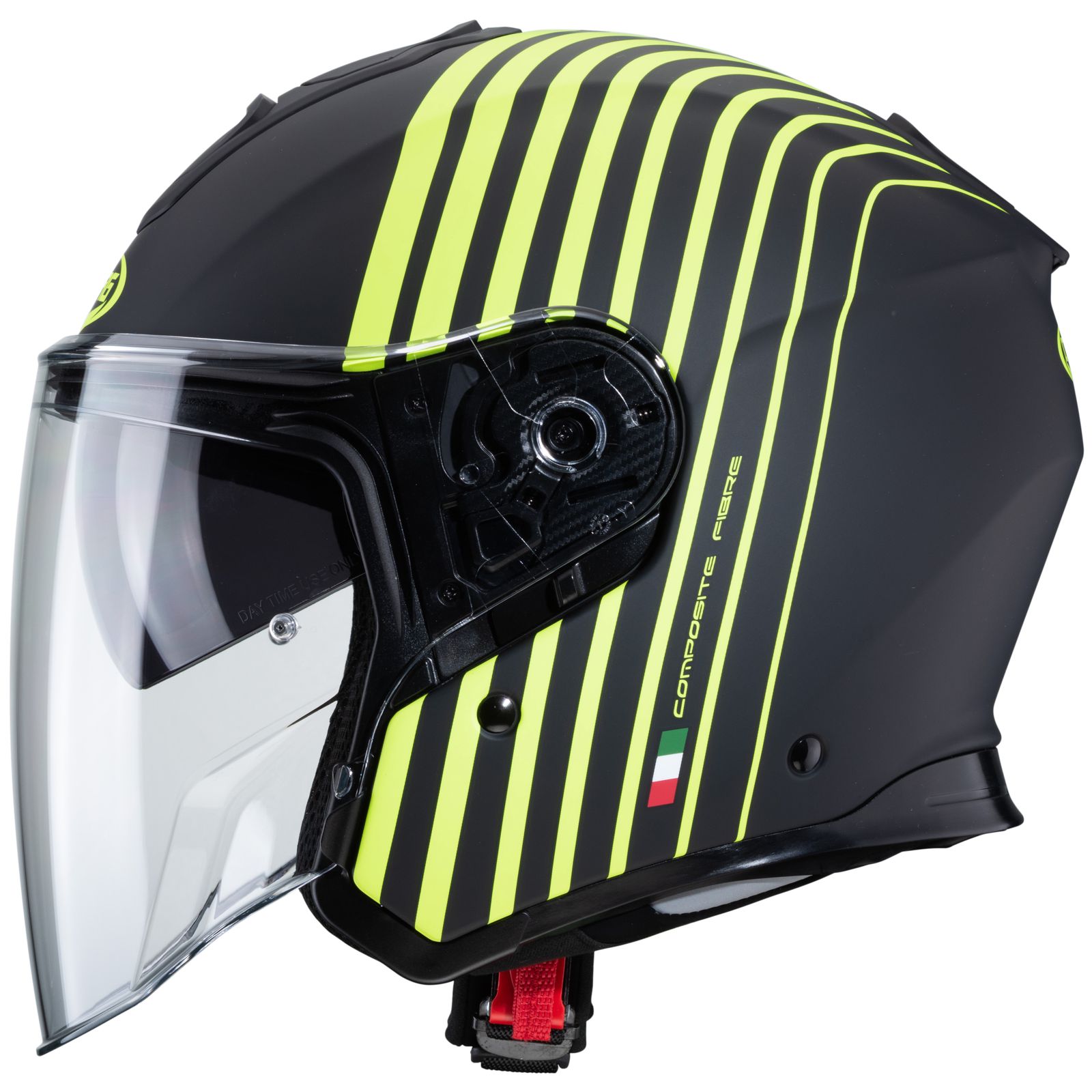 Casco Caberg Flyon Bakari, negro mate/amarillo fluo