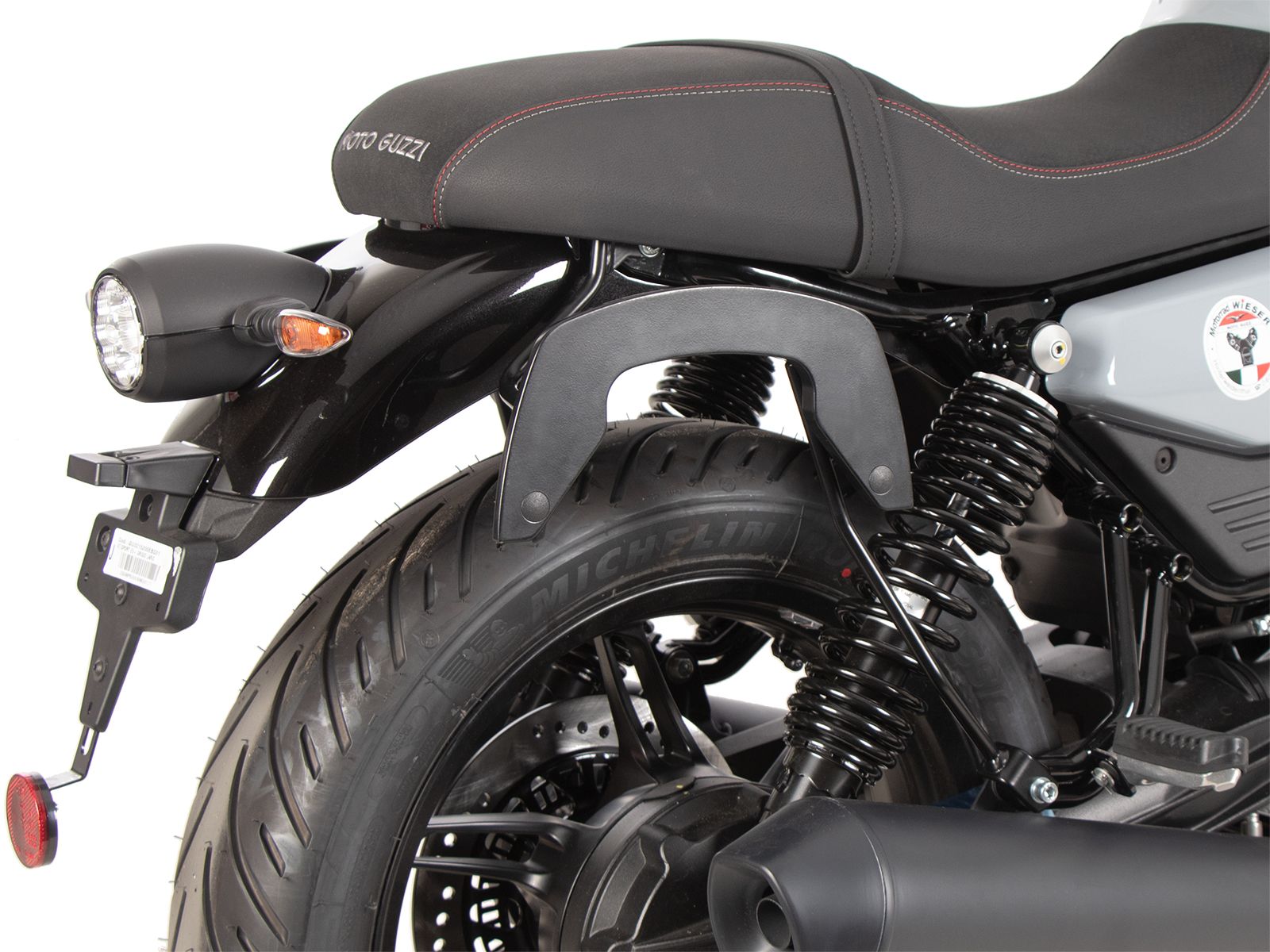 Soporte lateral C-Bow negro para Moto Guzzi V7 850 Special (25- ) Hepco & Becker