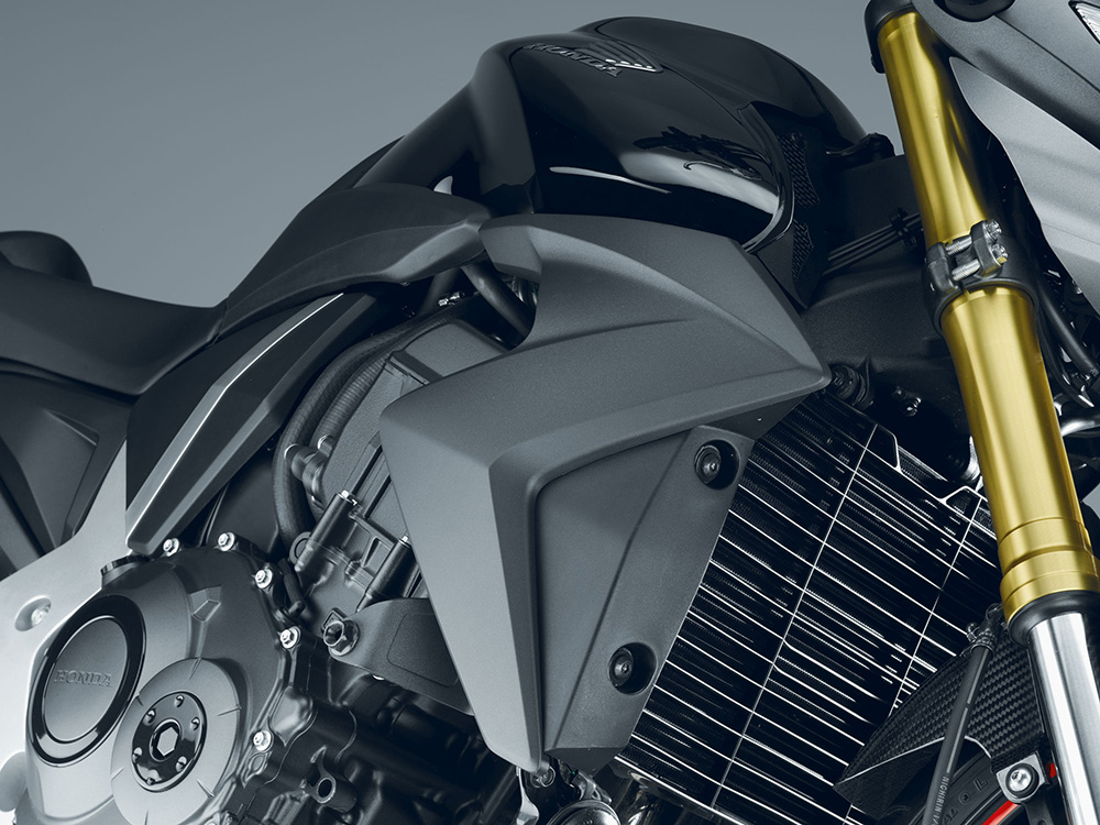 Juego de carenado del radiador original de la Honda CB 1000 R negro mate